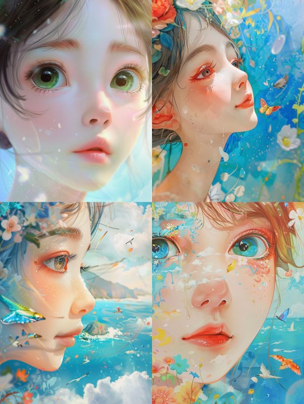 Ethereal Gaze of Luminescent Wonder