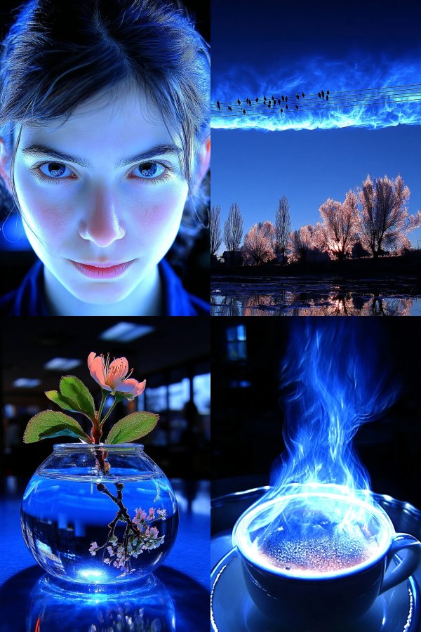 Neon Azure Gaze