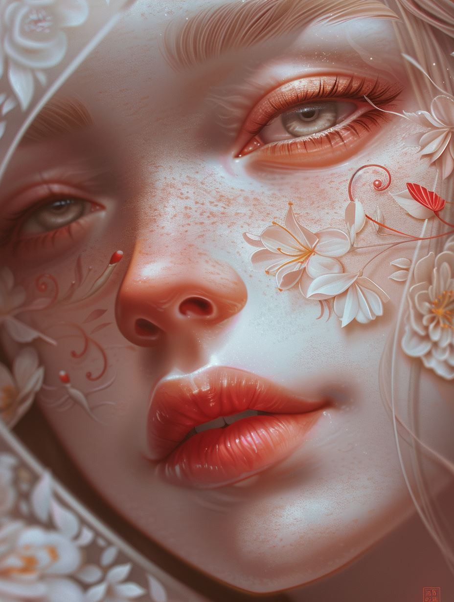 Ethereal Porcelain Floral Portraits - Image 3