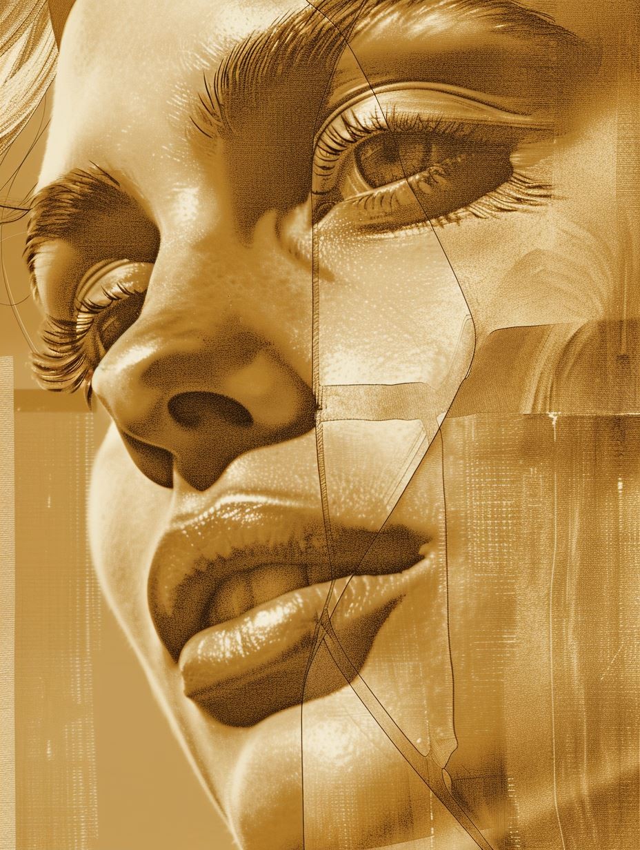 Golden Gilded Digital Portrait - Image 2