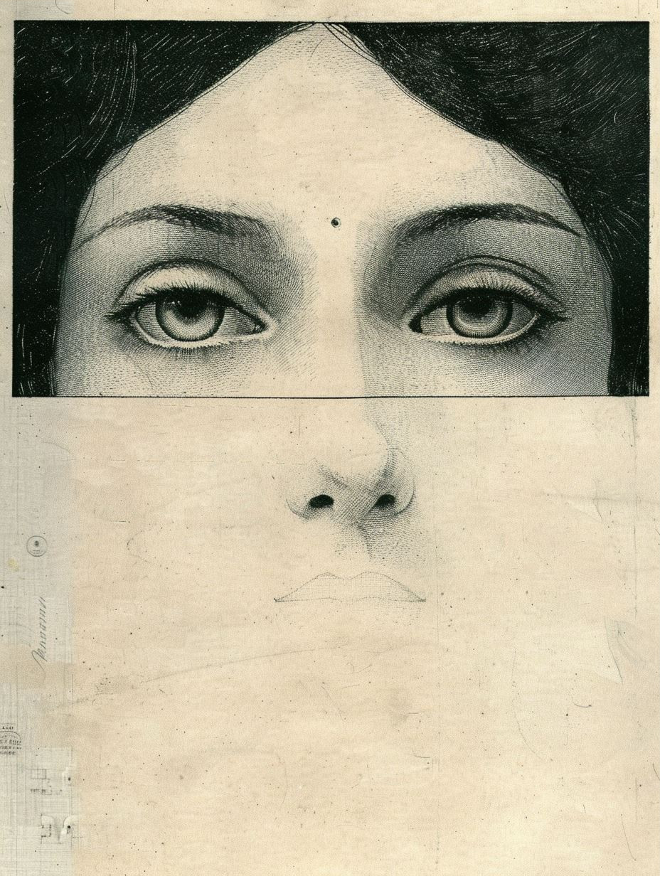 Ethereal Stippled Portrait of Serenity - Image 3