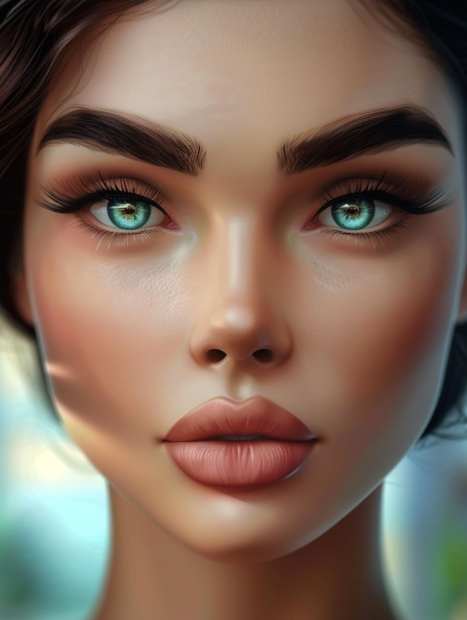Ethereal Gazes: A Study in Digital Beauty - Image 2