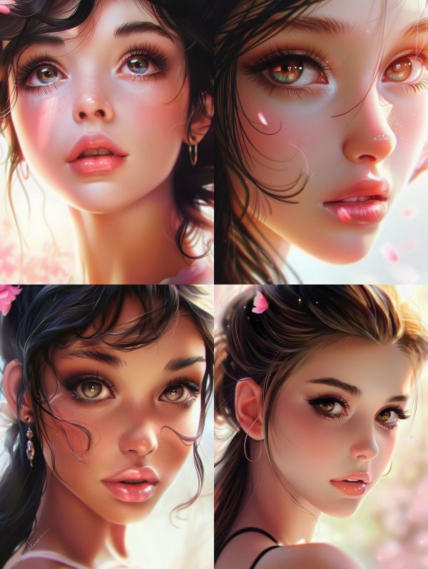 Ethereal Beauty: AI-Generated Digital Portraits