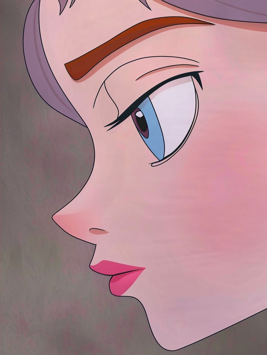 Vintage Stylized Anime Portrait - Image 4