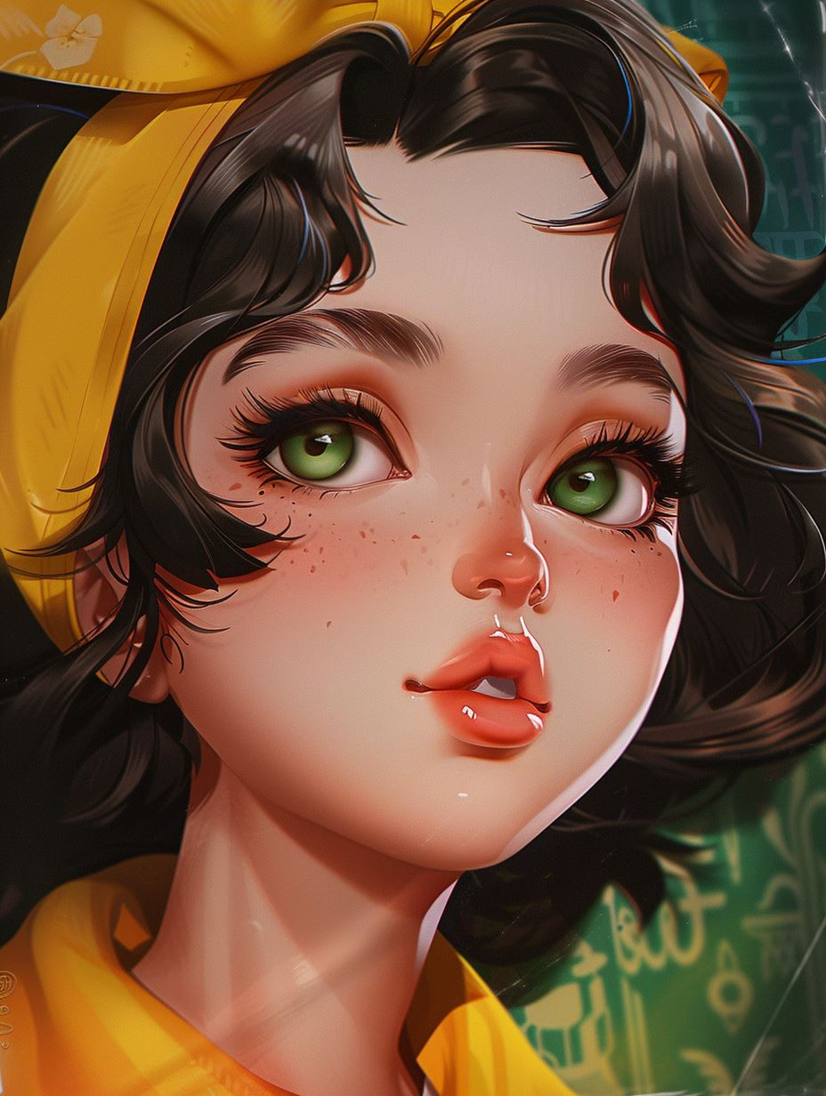 Ethereal Gaze in Digital Pastel - Image 3