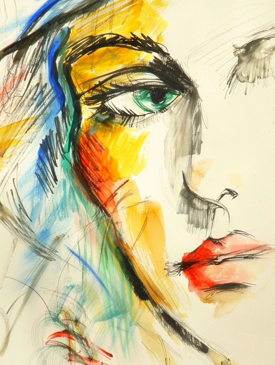 Prismatic Soul Expressionist Portrait - Image 4