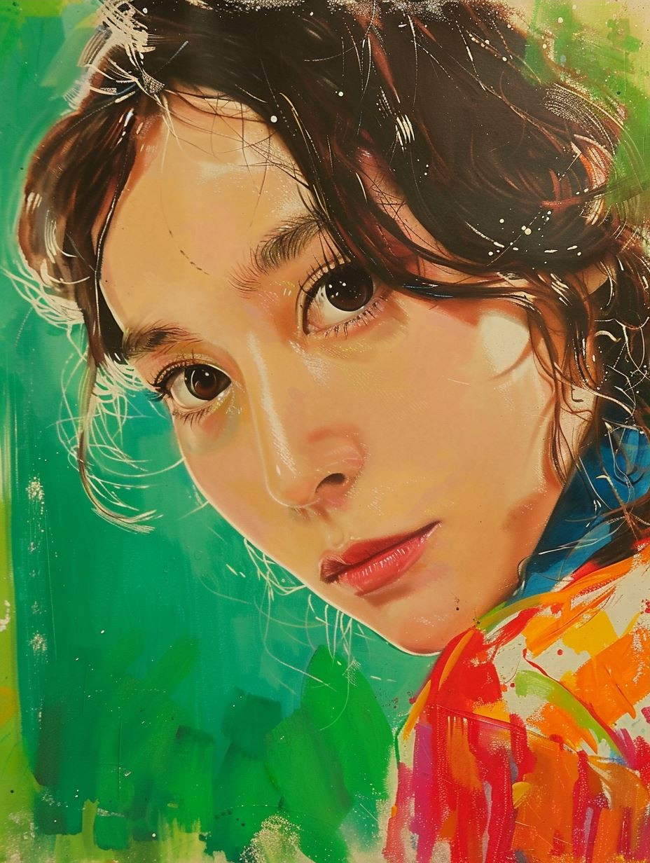 Dreamy Ink Portrait of Innocence - Image 3