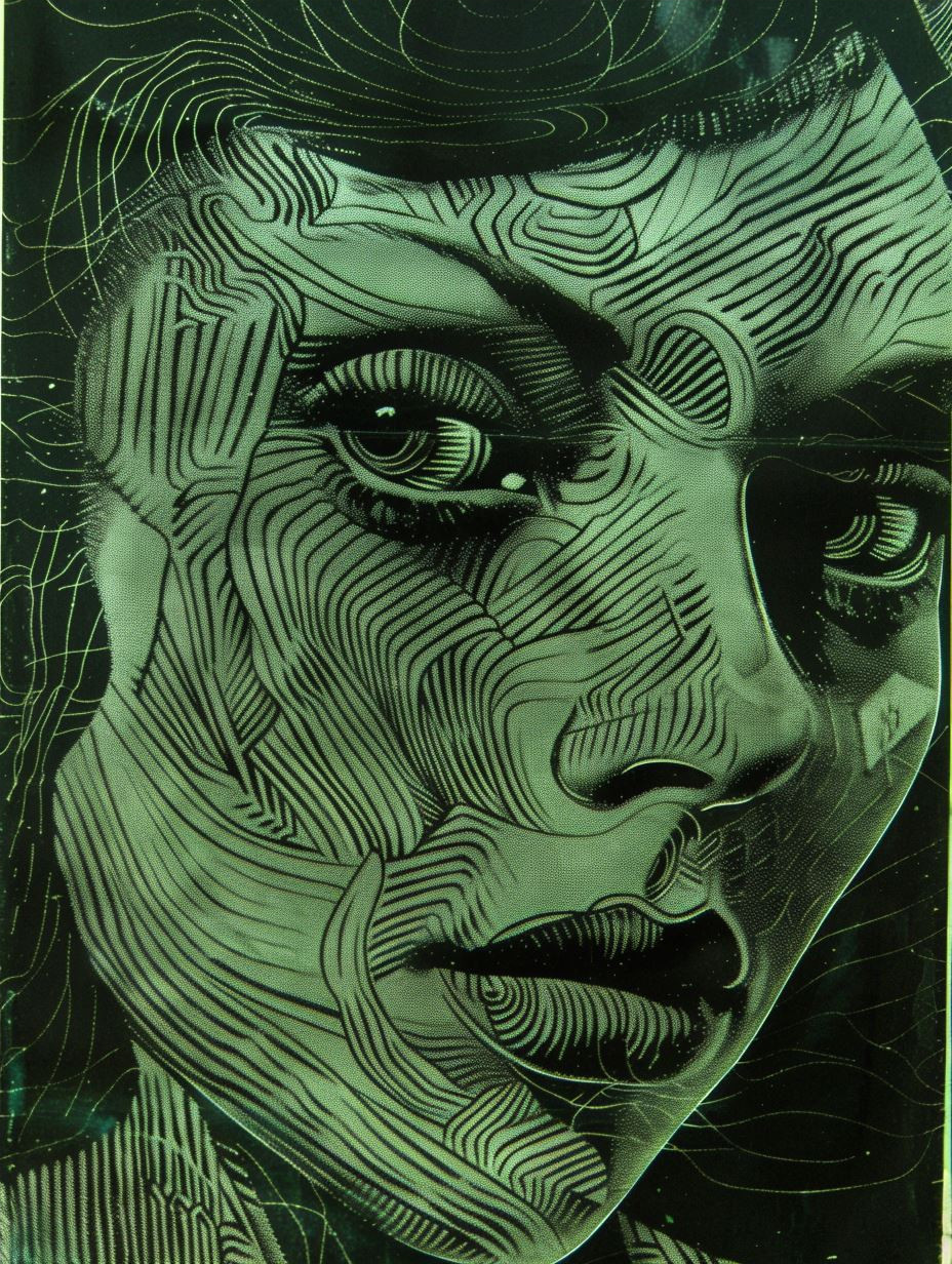 Topographic Human Portrait Study - Image 4