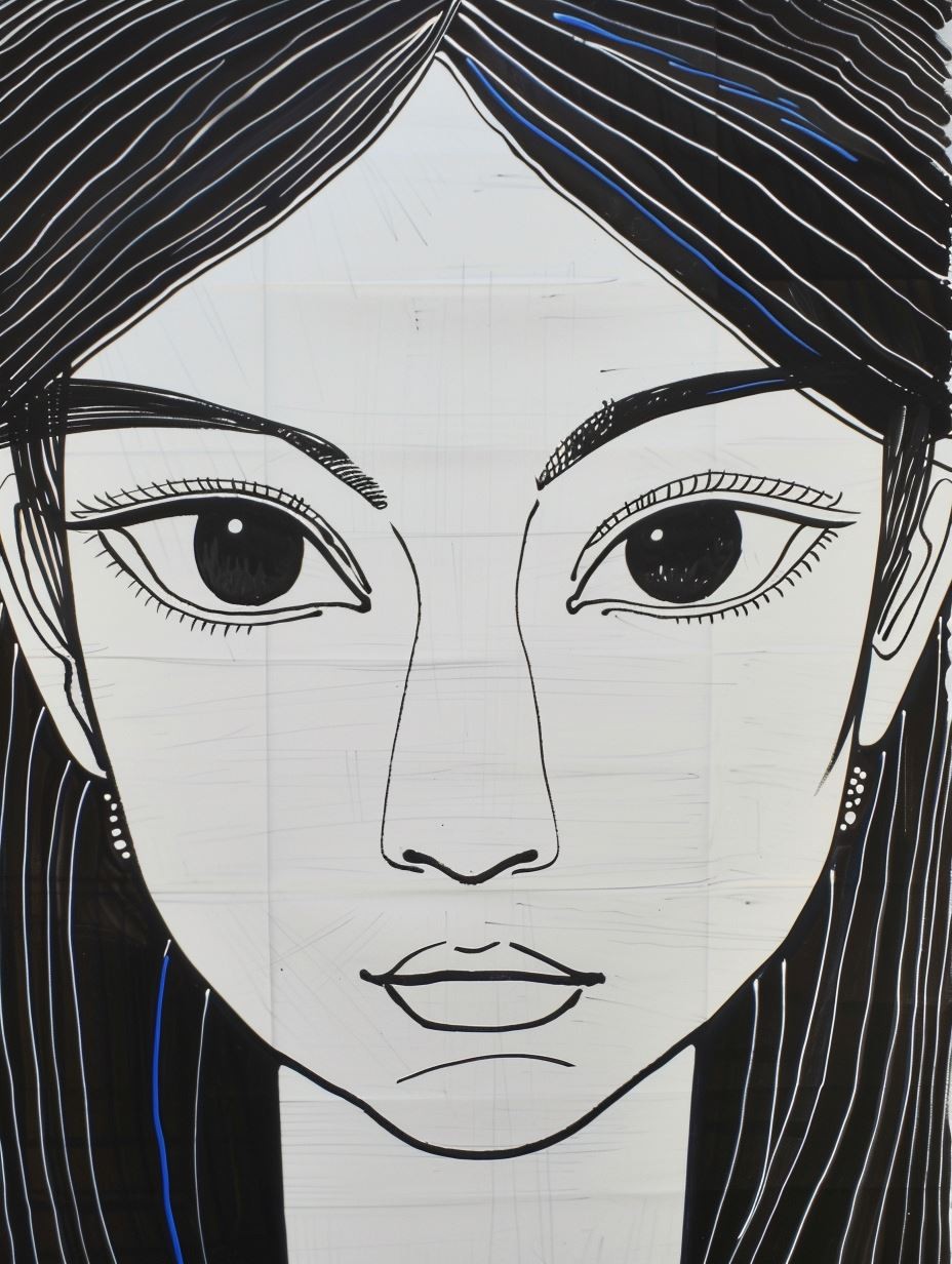 Abstract Neon Manga Portrait - Image 3