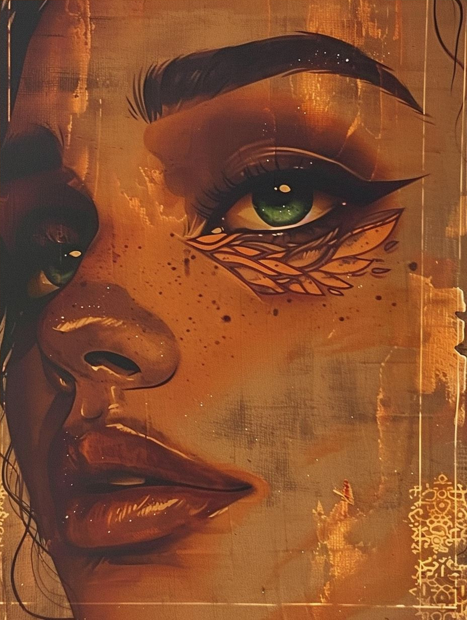 Golden Ethereal Portrait Art - Image 4