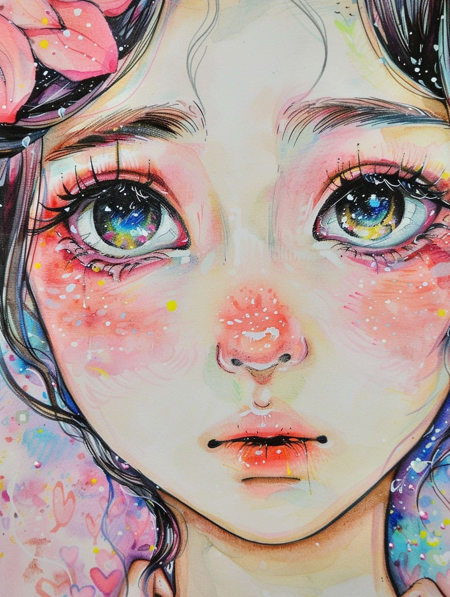 Dreamy Gaze: Ethereal Anime Portraits - Image 3