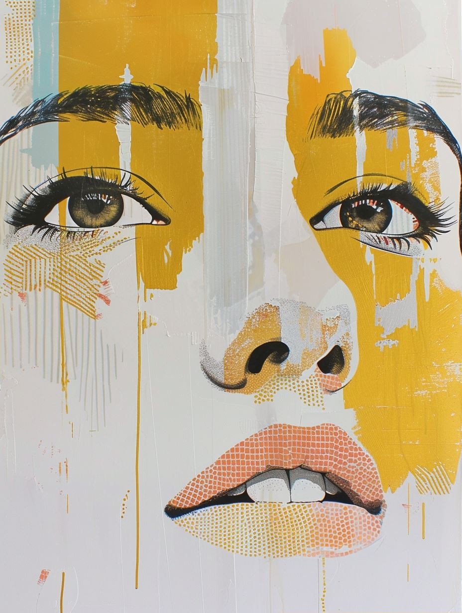 Fragmented Gaze in Gold - Image 2