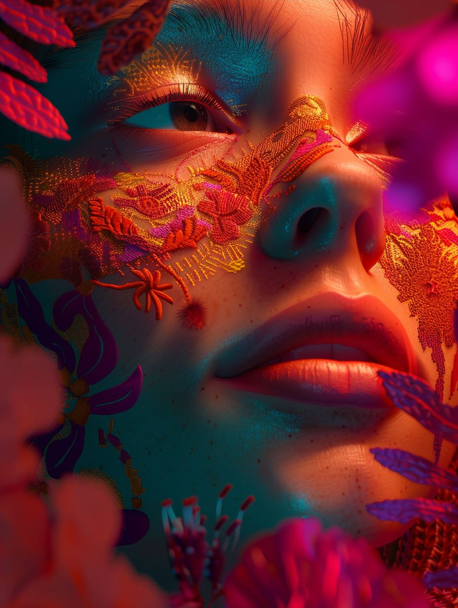 Neon Prism Facial Symmetry - Image 4
