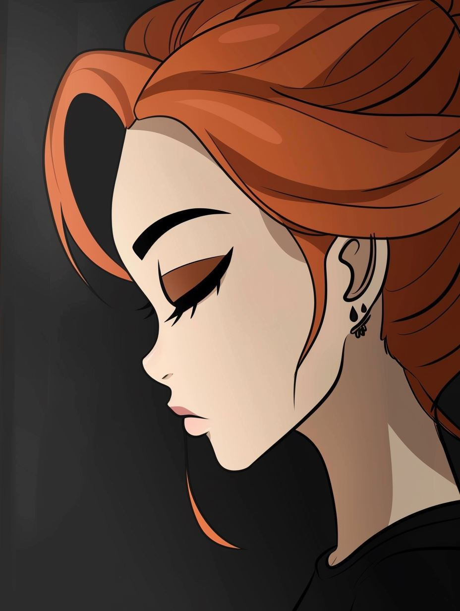 Amber Gaze Stylized Portrait - Image 2
