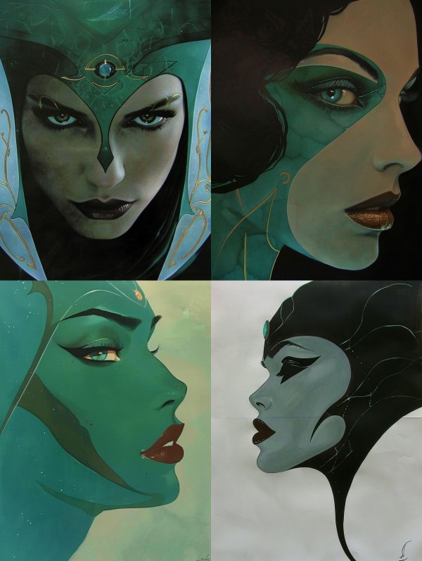Mystic Emerald Shadow Portraits