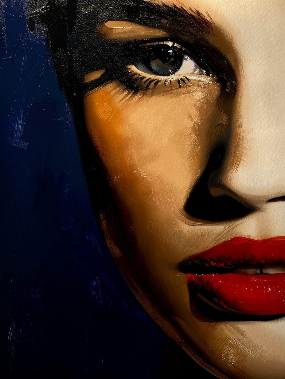 Bold Crimson Beauty Portraits - Image 2