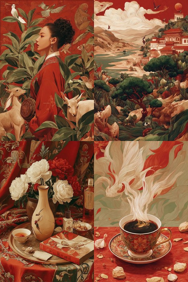 Crimson Garden Reverie