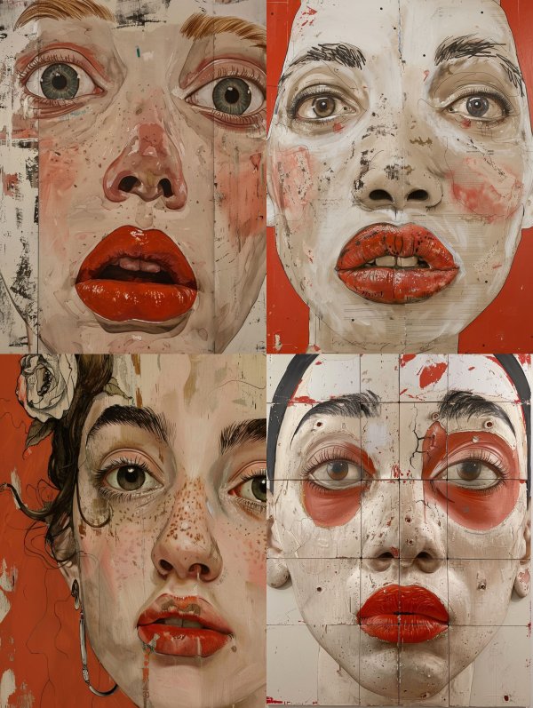Fragmented Portraits of Raw Emotion