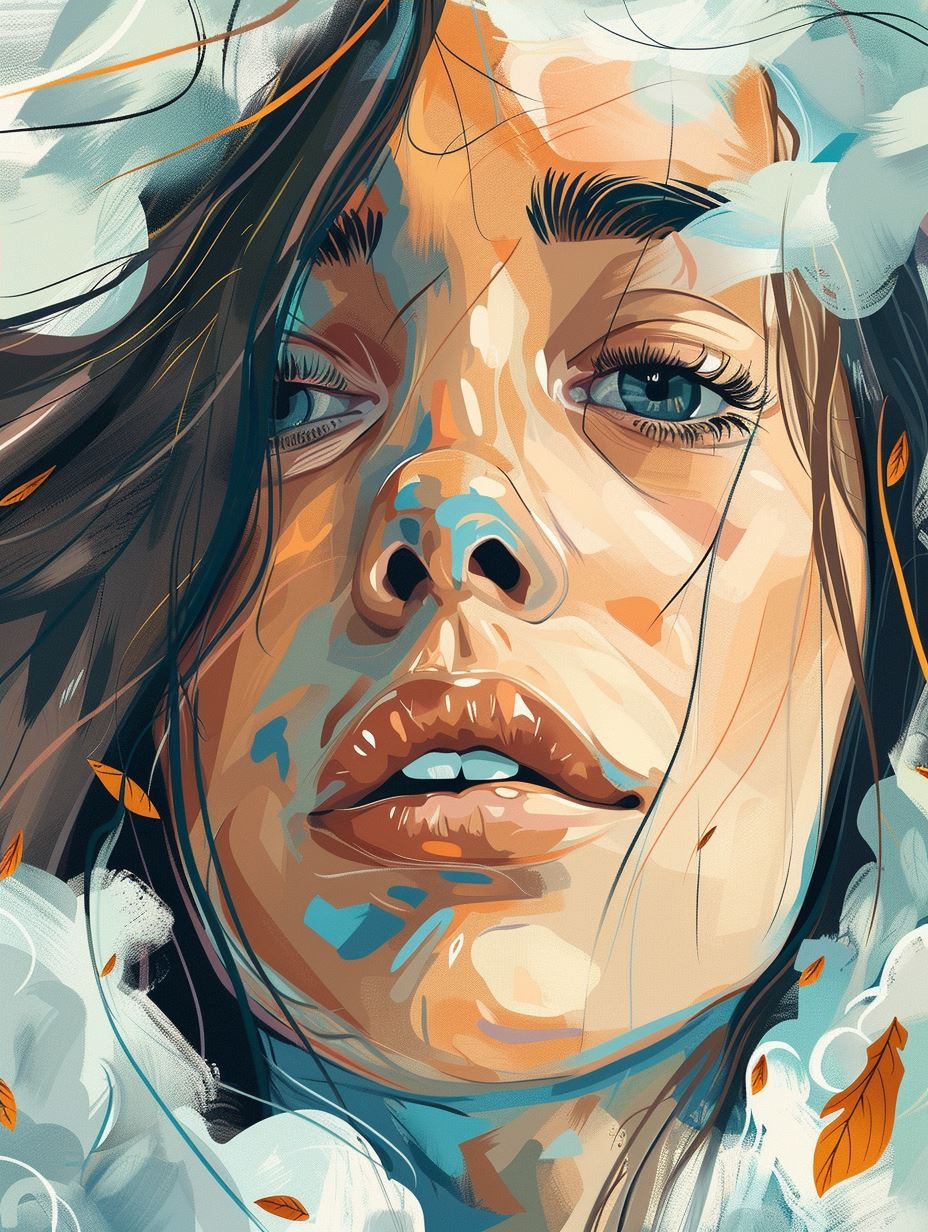Ethereal Gazes in Digital Oil - Image 4