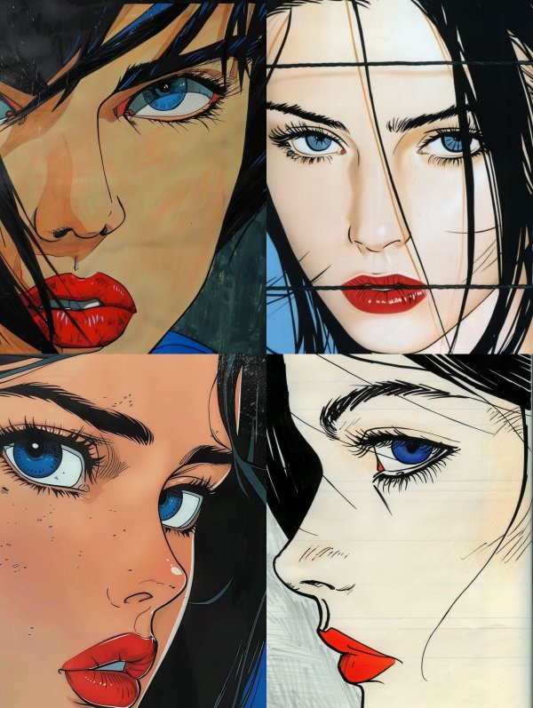 Neon Noir Anime Portrait