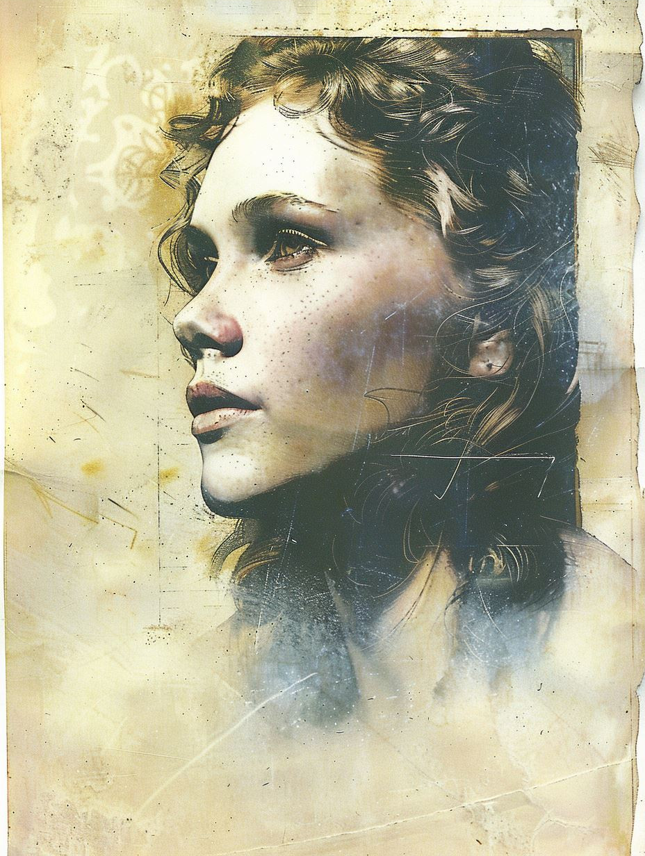 Gilded Vintage Cinematic Portrait - Image 3