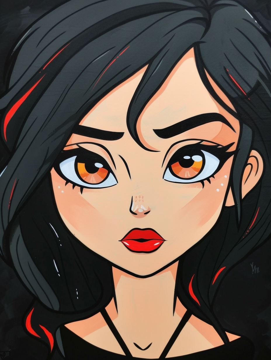 Stylized Modern Portrait Art Study - Image 3