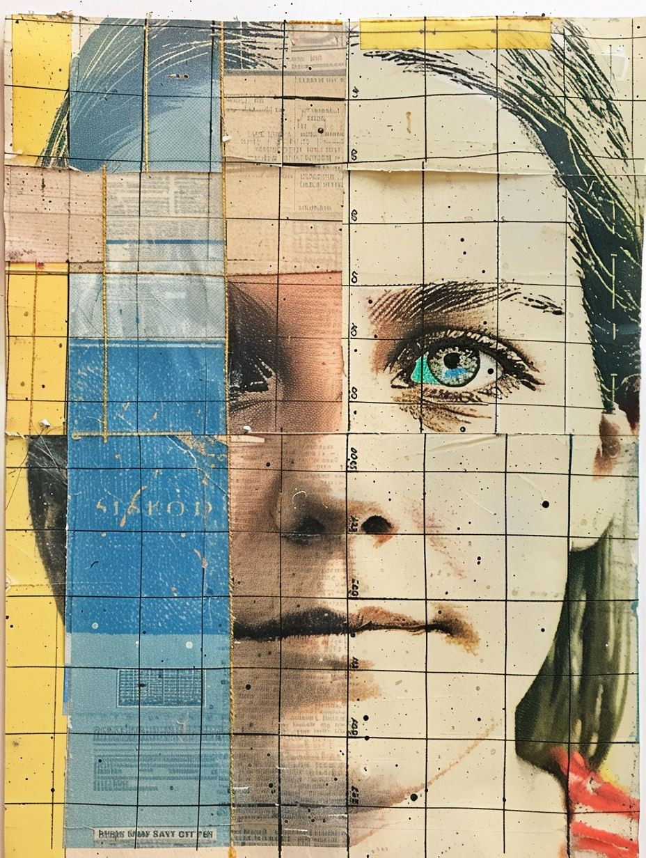 Fragmented Portraits in Grid Style - Image 3