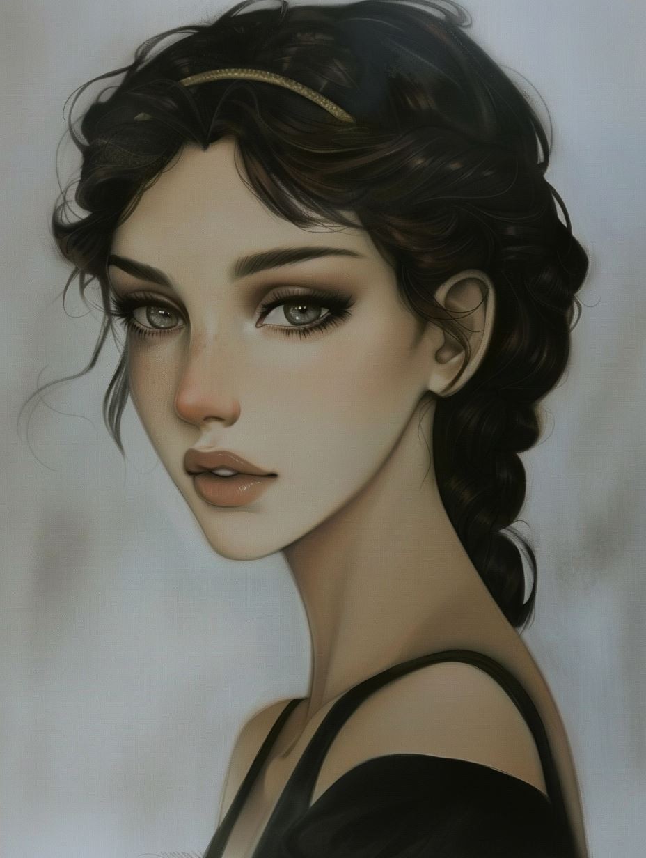 Ethereal Gaze of Dark Elegance - Image 4