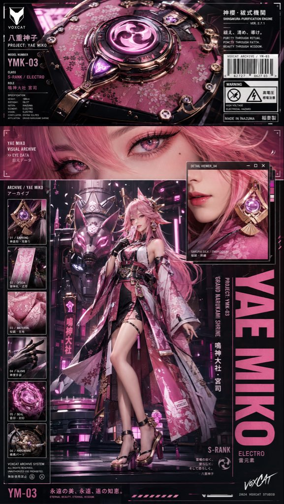 Cyber-Industrial Japanese Fashion Editorial Poster