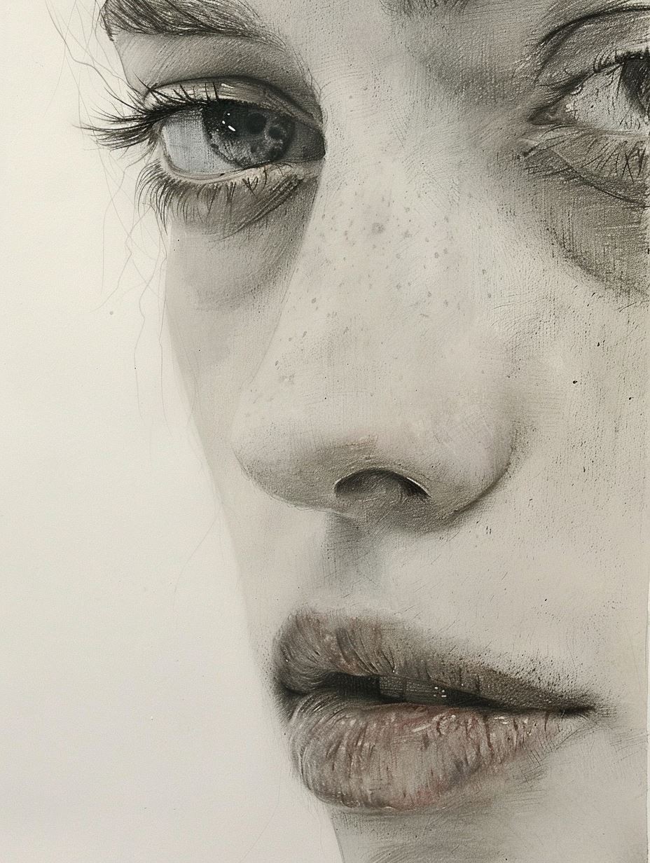 Hyper-Realistic Charcoal Portrait Study - Image 2