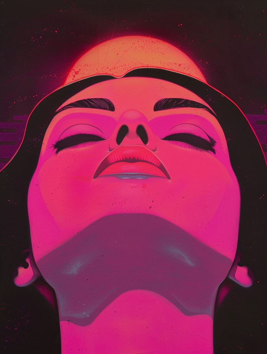 Neon Noir Retro Futurism Portrait - Image 2