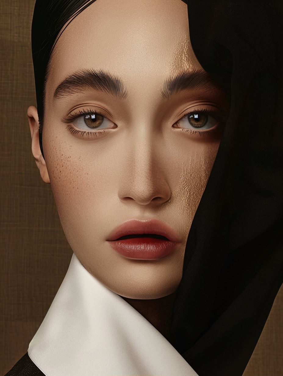Textured Canvas Beauty Portrait - Image 2