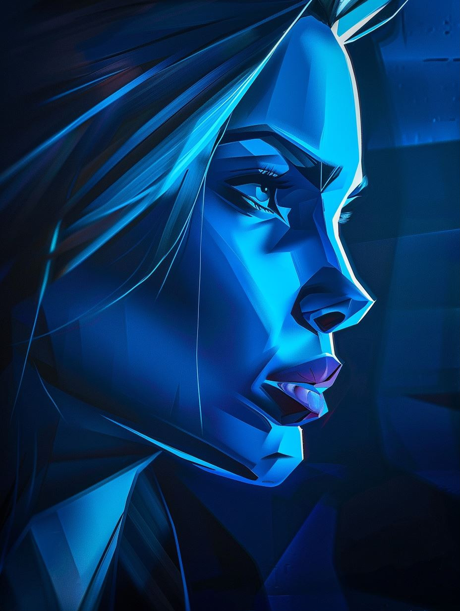Neon Noir Cybernetic Portraits - Image 1