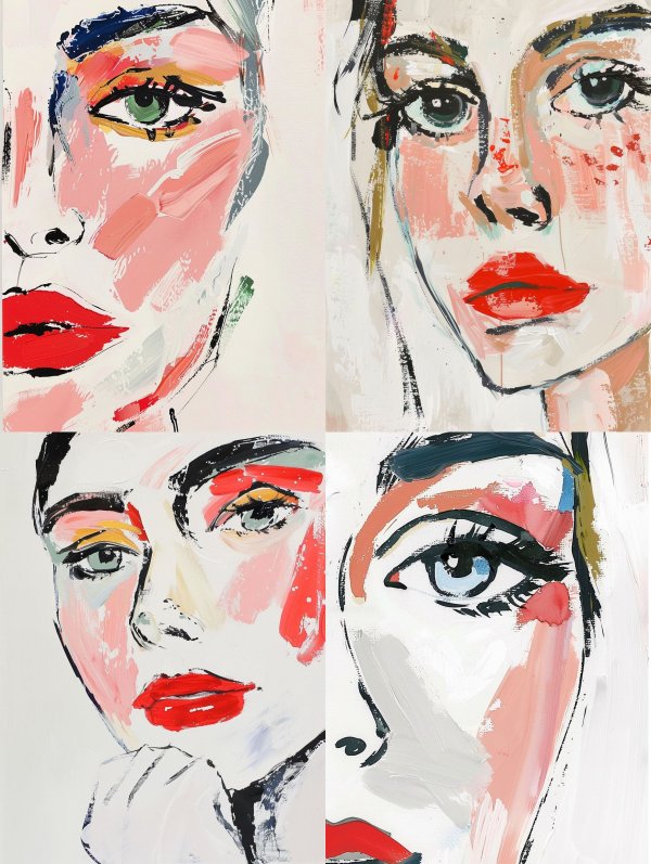 Fragmented Gazes in Abstract Color