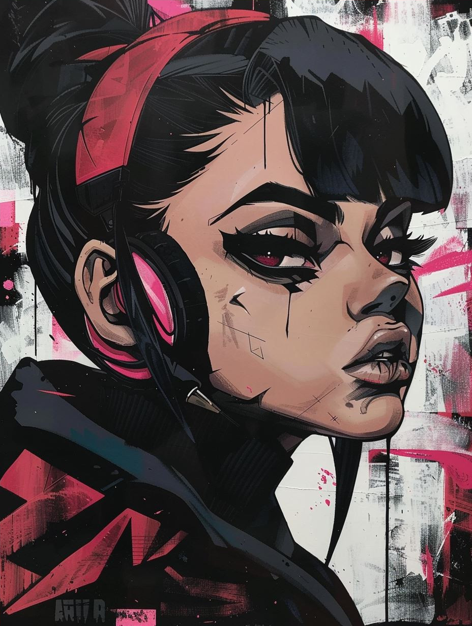 Crimson Gaze Cyberpunk Noir - Image 4