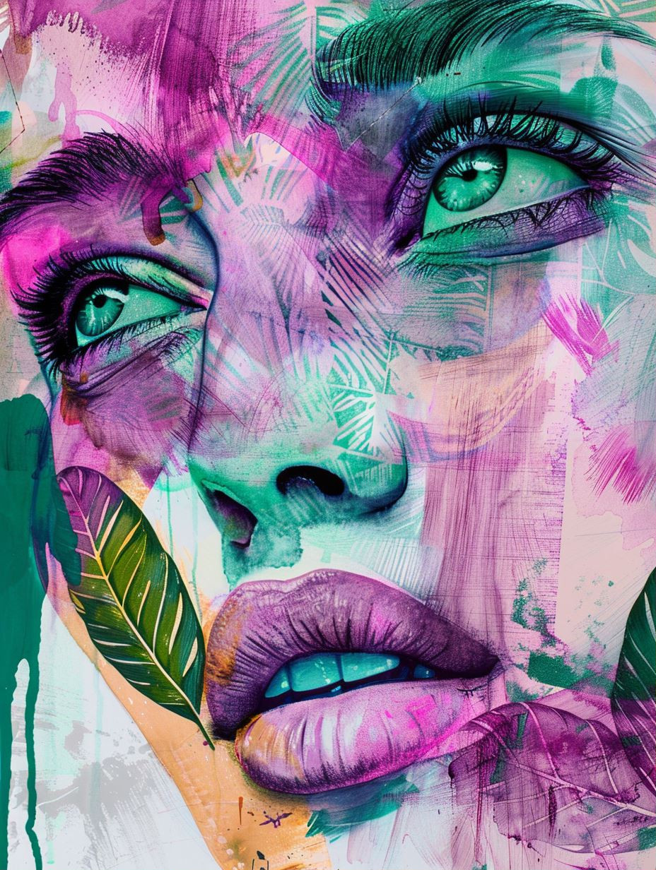 Neon Prism Portrait Fusion - Image 1