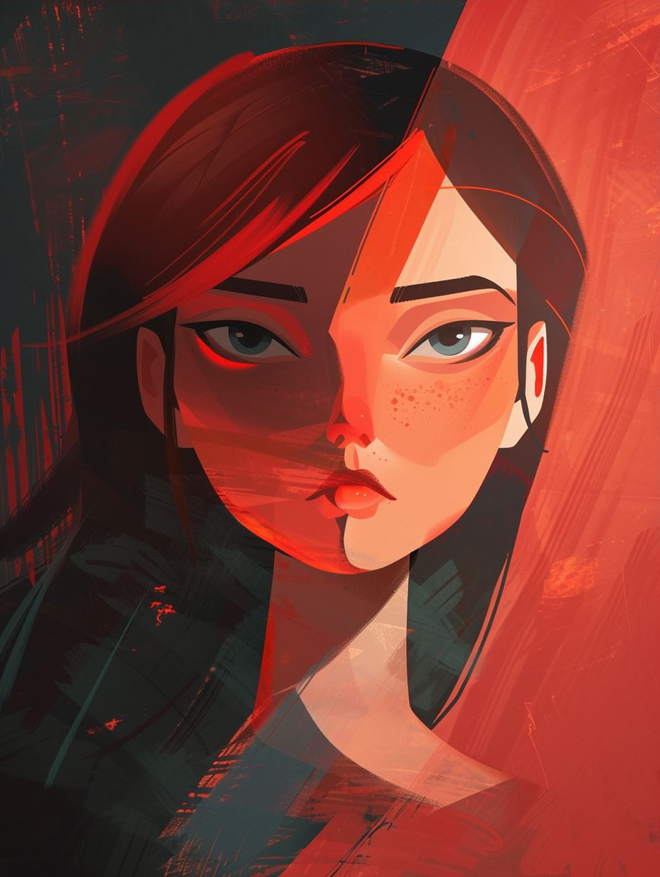 Crimson Visions: Four Faces of Contrast - Image 3