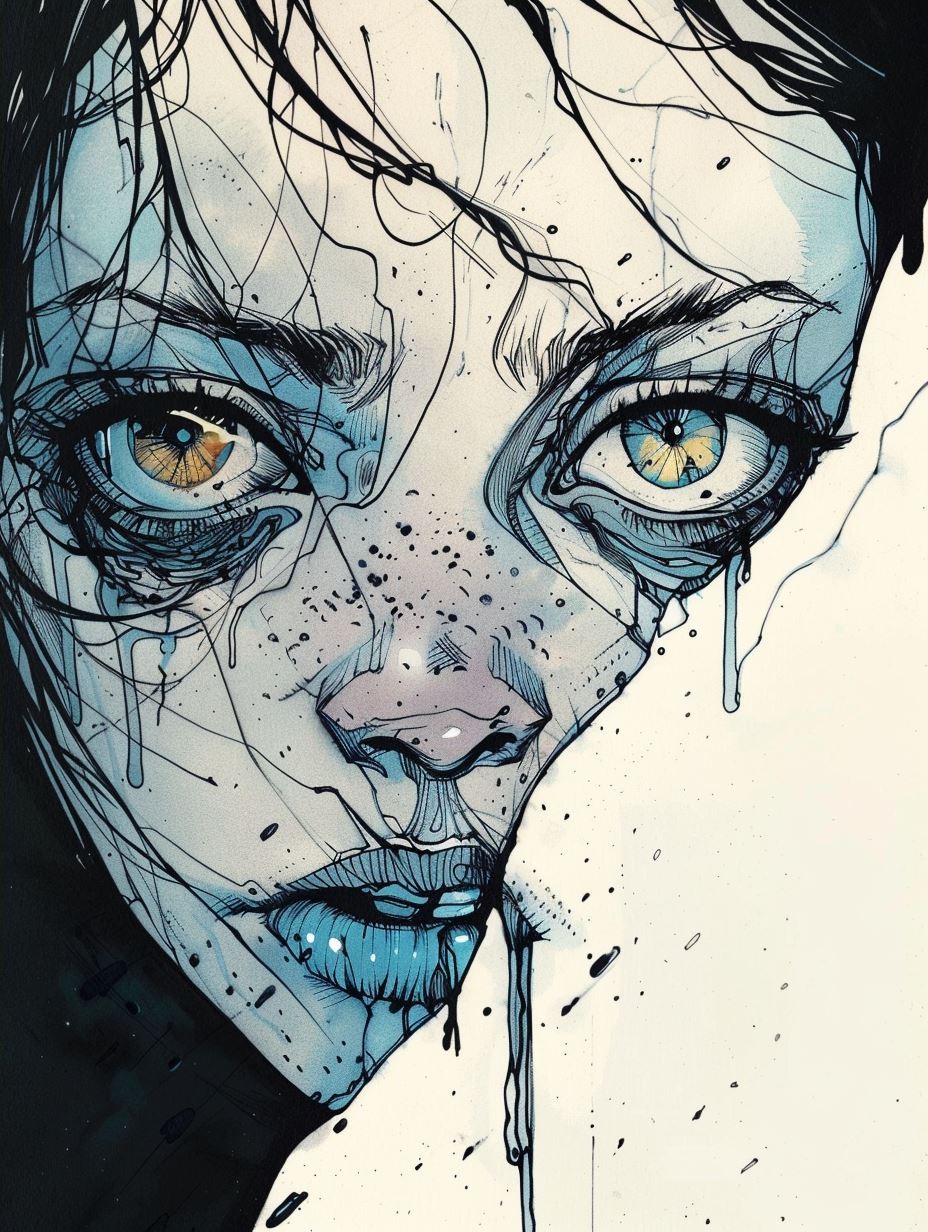 Azure Melancholy Sketch - Image 4