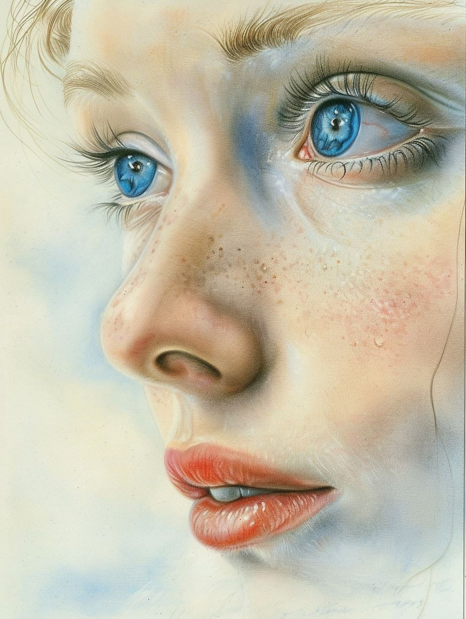 Ethereal Gaze of Azure Eyes - Image 3