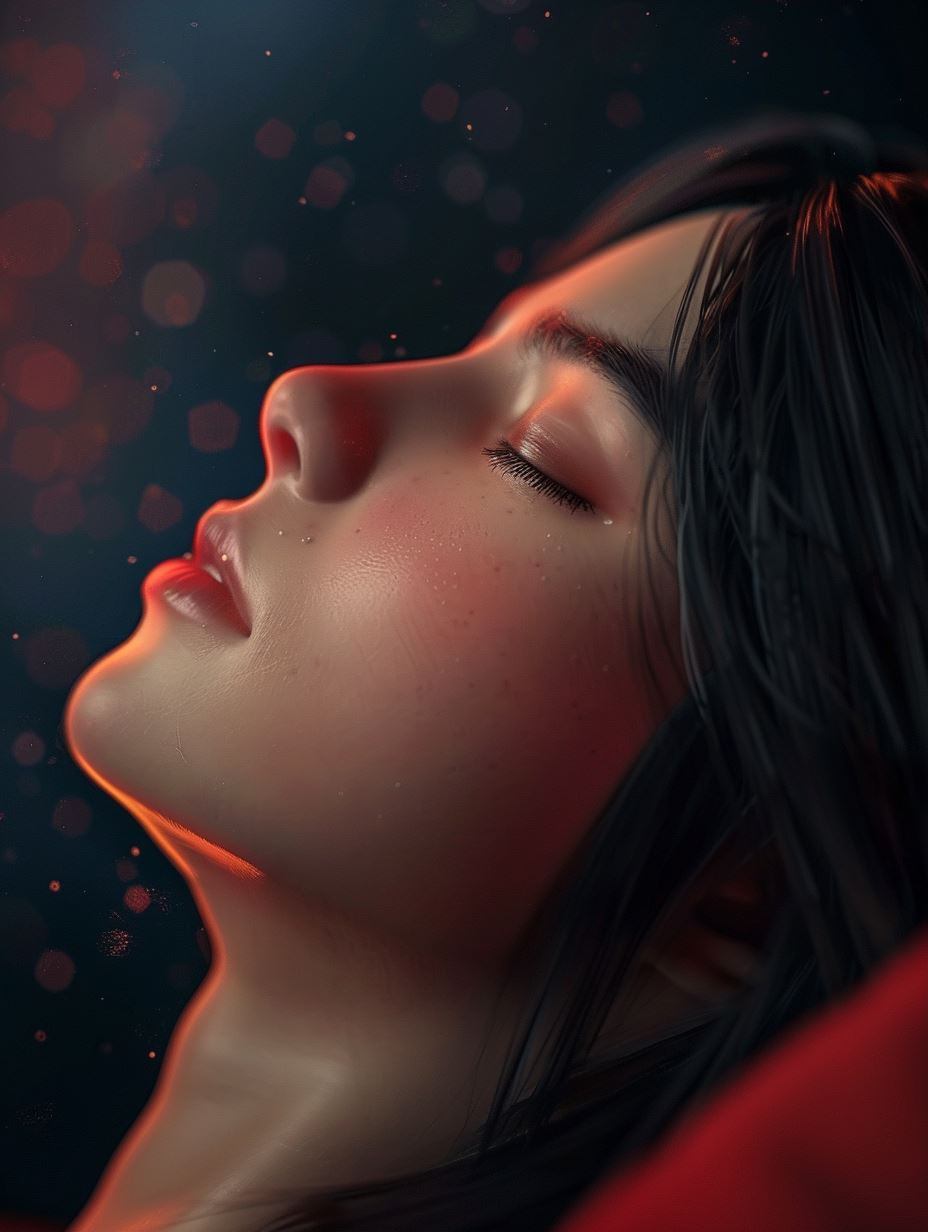 Melancholy Glow in Neon Rain - Image 3
