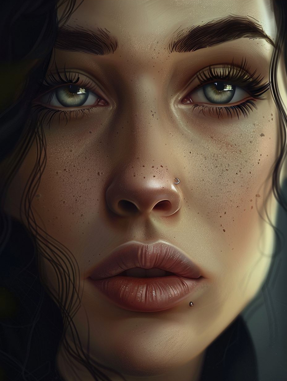 Ethereal Gazes: A Study in Digital Beauty - Image 3