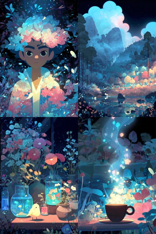 Dreamy Floral Fantasy Art