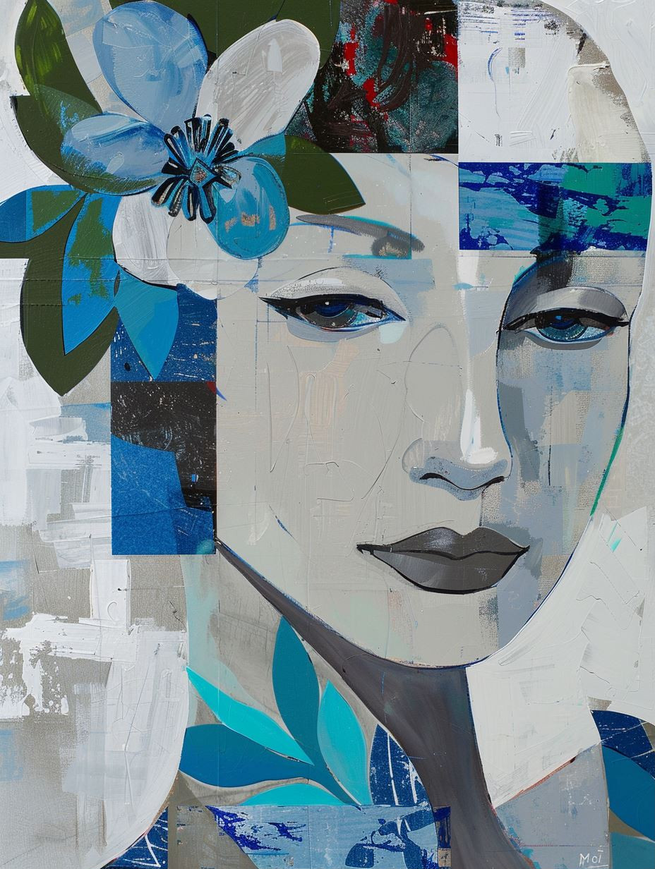 Fragmented Portraits in Cool Tones - Image 1