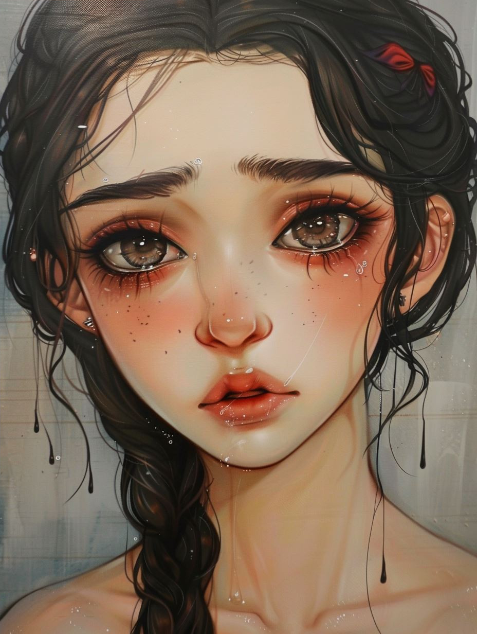 Melancholy Muse: Digital Portrait Study - Image 4