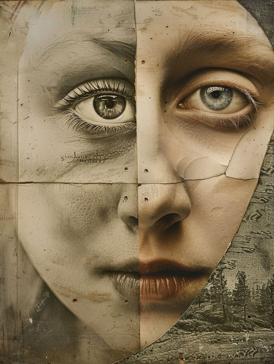 Vintage Paper Portrait Fusion - Image 4