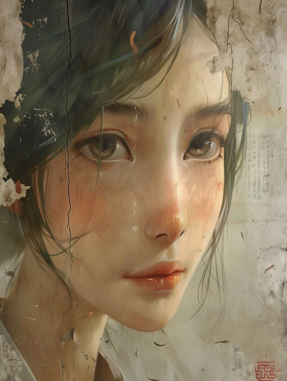 Ethereal Fragmented Portrait - Image 1