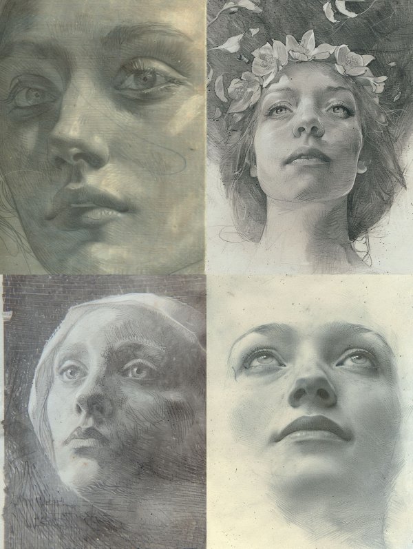 Ethereal Gazes in Graphite