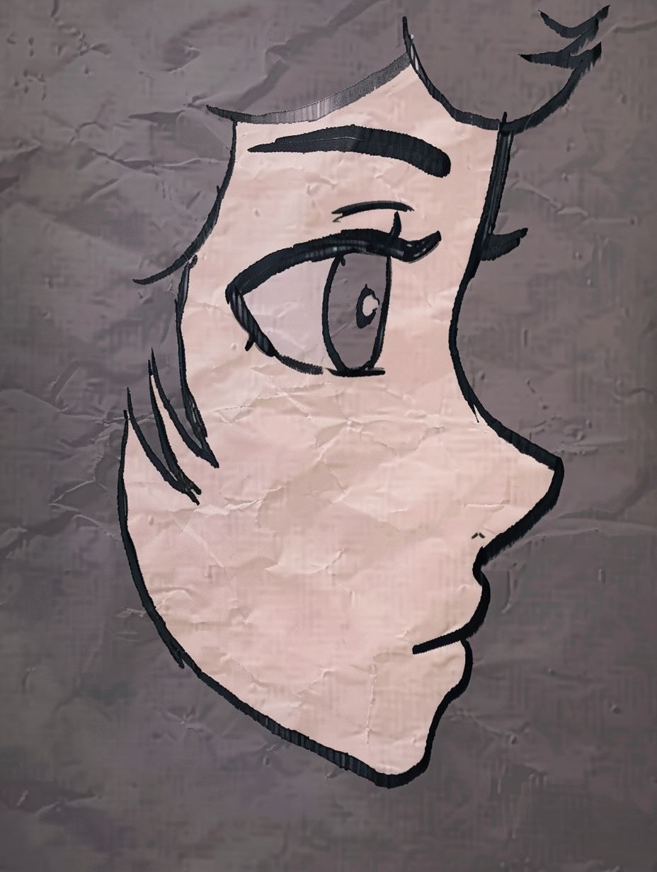 Melancholy on Crumpled Paper - Image 2
