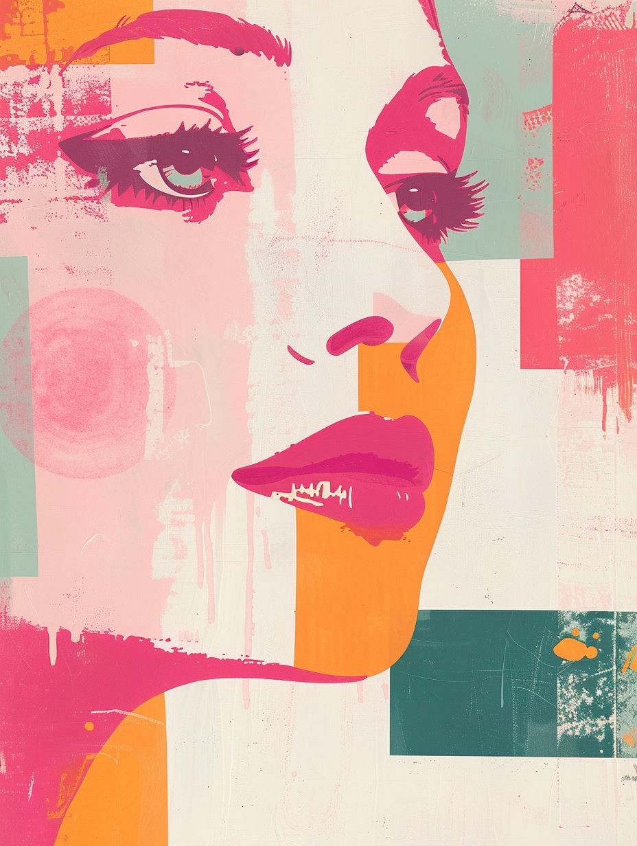 Vibrant Fragments of Feminine Beauty - Image 1