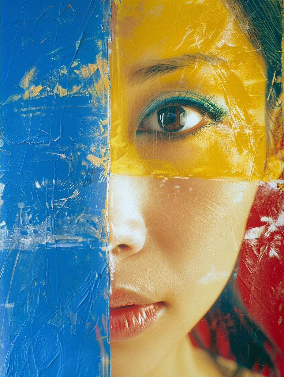 Vibrant Abstract Portrait Study - Image 2